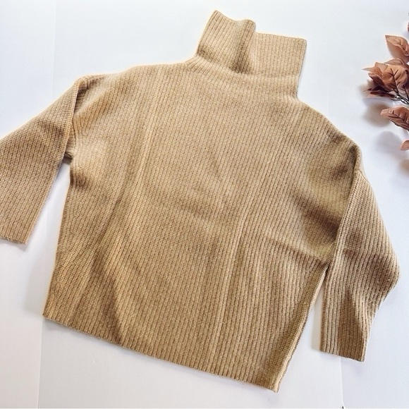 J.Crew Cashmere Relaxed Turtleneck Sweater in Stripe - Picture 3 of 8